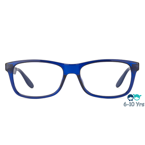 Carrera Kids Blue Transparent Full Rim Rectangle left side