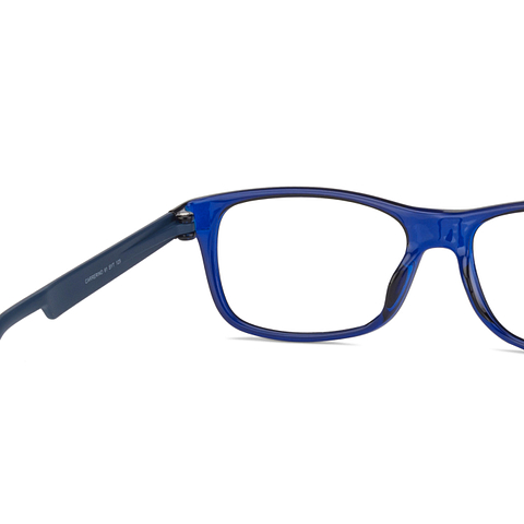 Carrera Kids Blue Transparent Full Rim Rectangle left side