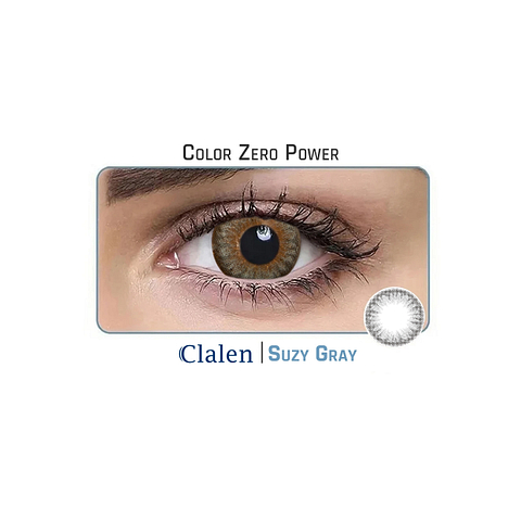 Clalen Iris Clalen Iris Suzy Gray Dailies Premium Color 10 Lenses box Plano left side