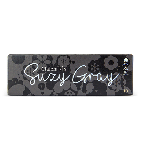 Clalen Iris Clalen Iris Suzy Gray Dailies Premium Color 10 Lenses box Plano right side