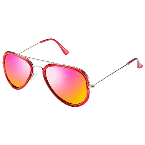 Buy Silver Maroon Red Yellow Mirror Full Rim Aviator Shape Mask