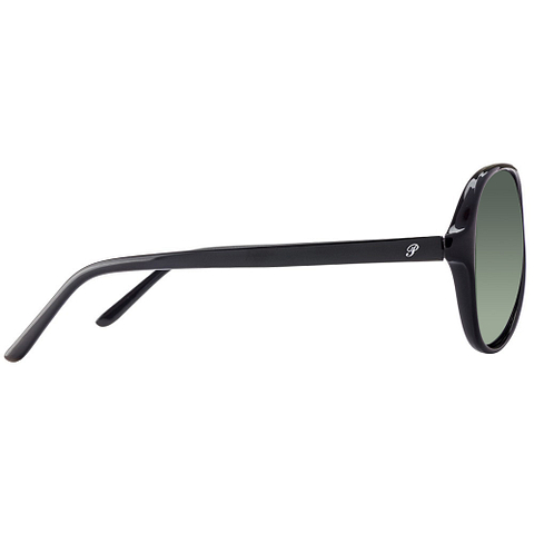 BRANDED Black Full Rim Aviator right side