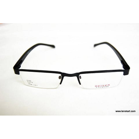 BRANDED Black Half Rim Rectangle right side