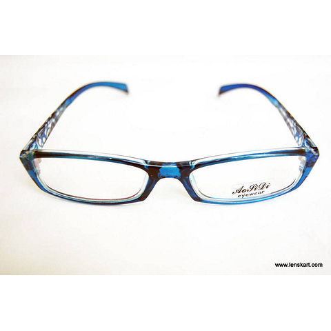 BRANDED Sky Blue Full Rim Rectangle left side