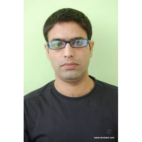 BRANDED Sky Blue Full Rim Rectangle left side