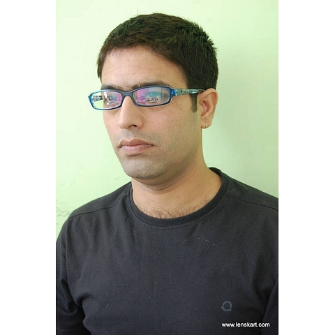 BRANDED Sky Blue Full Rim Rectangle right side