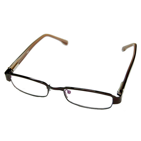 BRANDED Black Brown Brown Full Rim Rectangle Bloom 589 Reading    Only For Plus Power right side