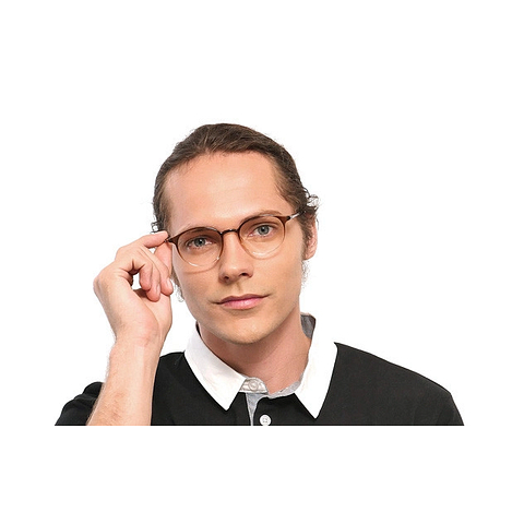 OWNDAYS | ESSENTIAL Brown Demi Full Rim Boston left side