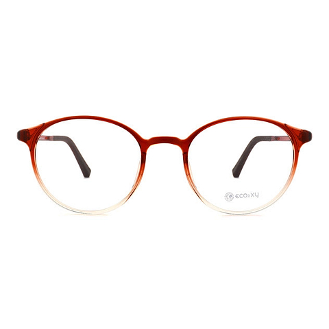 OWNDAYS | ESSENTIAL Clear Brown Full Rim Boston left side