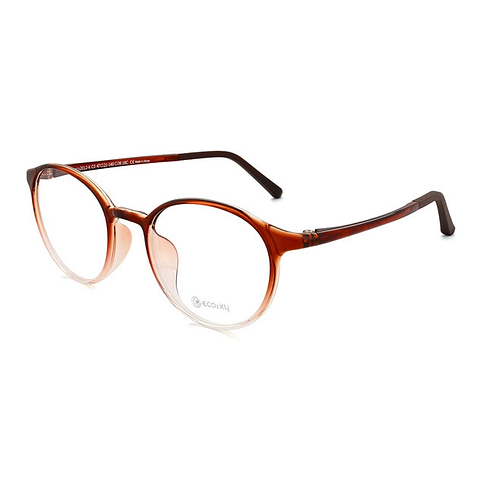 OWNDAYS | ESSENTIAL Clear Brown Full Rim Boston right side