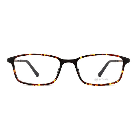 OWNDAYS | ESSENTIAL Brown Demi Full Rim Rectangle left side