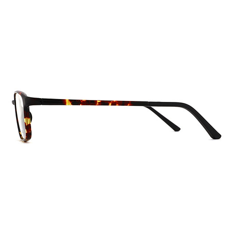 OWNDAYS | ESSENTIAL Brown Demi Full Rim Rectangle left side