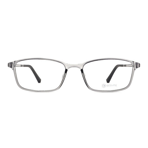 OWNDAYS | ESSENTIAL Clear Gray Full Rim Rectangle left side