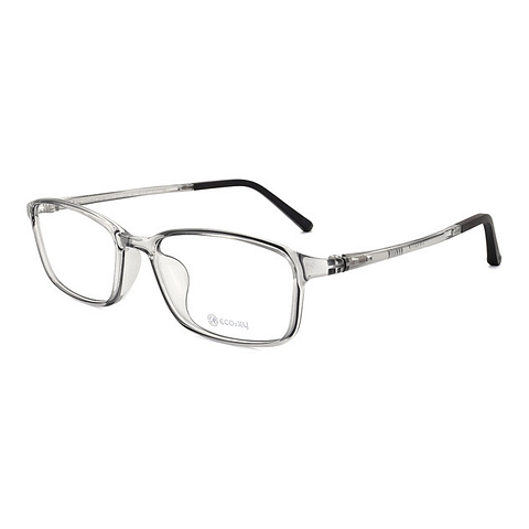 OWNDAYS | ESSENTIAL Clear Gray Full Rim Rectangle right side