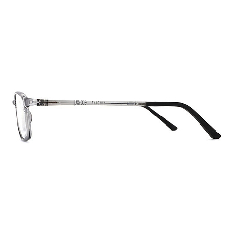 OWNDAYS | ESSENTIAL Clear Gray Full Rim Rectangle left side