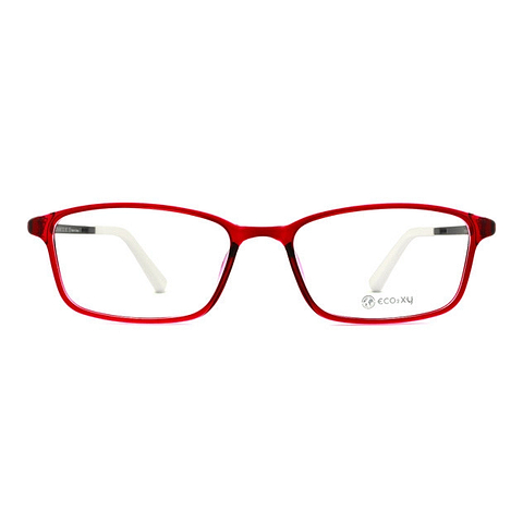 OWNDAYS | ESSENTIAL Clear Purple Full Rim Rectangle left side