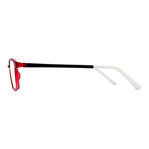 OWNDAYS | ESSENTIAL Clear Purple Full Rim Rectangle left side