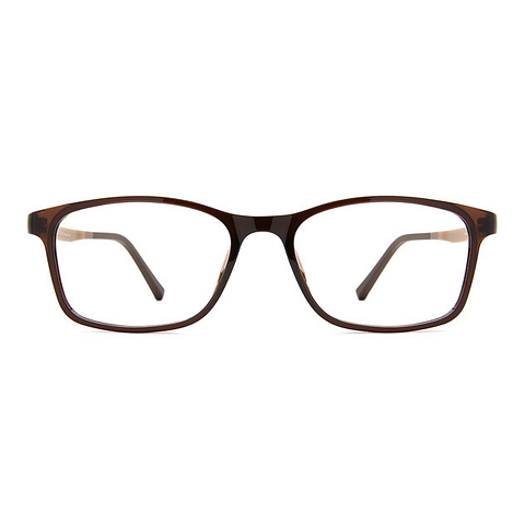 OWNDAYS | ESSENTIAL Light Brown Full Rim Rectangle left side