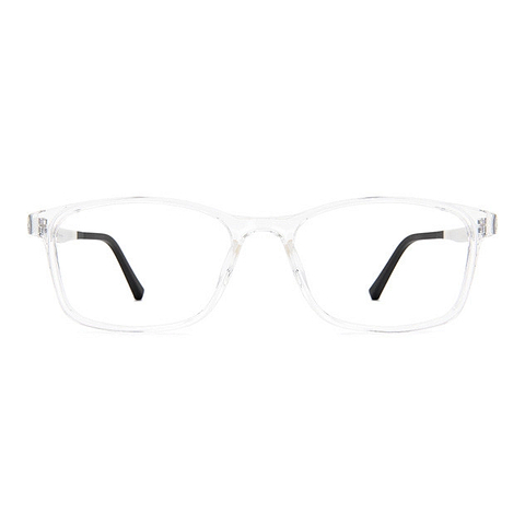 OWNDAYS | ESSENTIAL Crystal Transparent Full Rim Rectangle left side