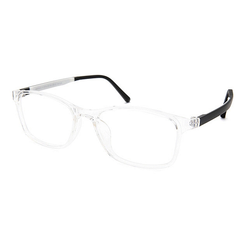 OWNDAYS | ESSENTIAL Crystal Transparent Full Rim Rectangle right side
