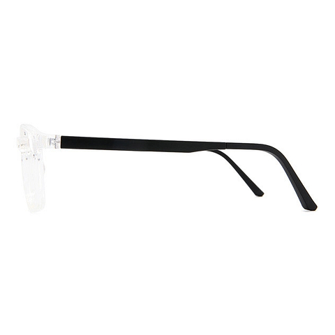 OWNDAYS | ESSENTIAL Crystal Transparent Full Rim Rectangle left side