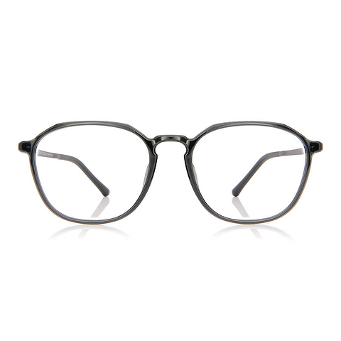 OWNDAYS | ESSENTIAL Gray Full Rim Polygon left side