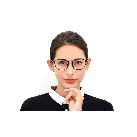OWNDAYS | ESSENTIAL Brown Demi Full Rim Polygon left side