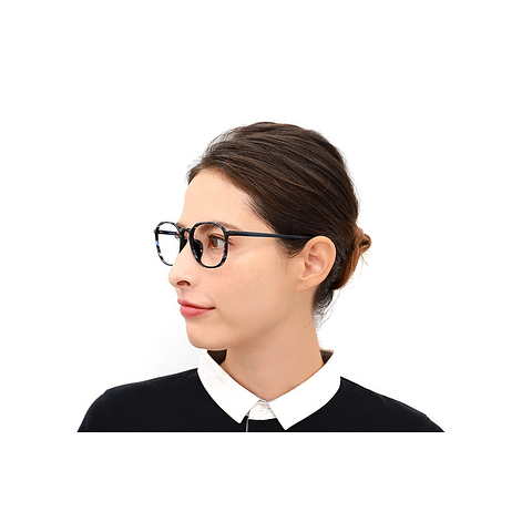 OWNDAYS | ESSENTIAL Brown Demi Full Rim Polygon right side