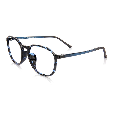 OWNDAYS | ESSENTIAL Blue Demi Full Rim Polygon right side