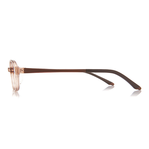 OWNDAYS | ESSENTIAL Light Brown Full Rim Oval left side