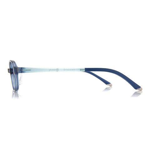 OWNDAYS | ESSENTIAL Sky Blue Full Rim Oval left side