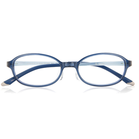 OWNDAYS | ESSENTIAL Sky Blue Full Rim Oval right side