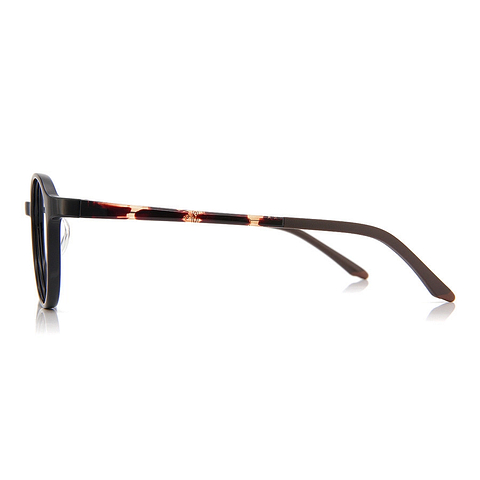 OWNDAYS | ESSENTIAL Black Full Rim Boston left side