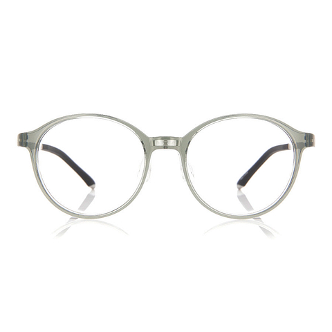 OWNDAYS | ESSENTIAL Crystal Transparent Full Rim Boston left side