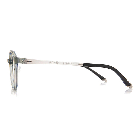 OWNDAYS | ESSENTIAL Crystal Transparent Full Rim Boston left side