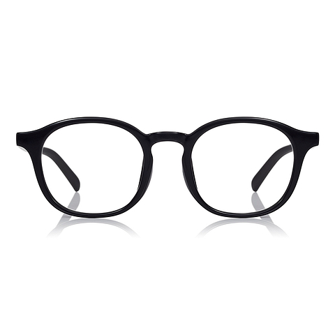 OWNDAYS | ESSENTIAL Black Full Rim Wellington left side