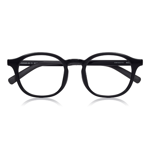 OWNDAYS | ESSENTIAL Black Full Rim Wellington right side
