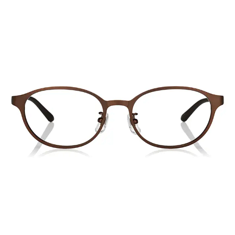 OWNDAYS | ESSENTIAL Matte Brown Full Rim Oval left side