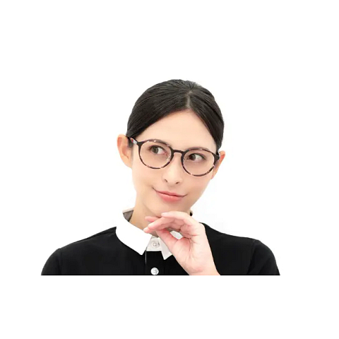 OWNDAYS | ESSENTIAL Black Full Rim Boston left side