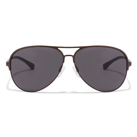 BRANDED Black Full Rim Aviator left side