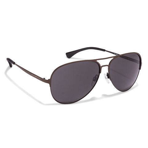 BRANDED Black Full Rim Aviator left side