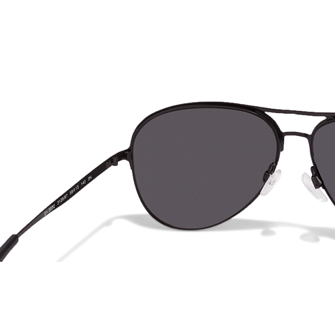 BRANDED Black Full Rim Aviator left side