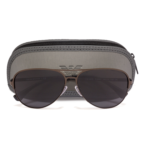 BRANDED Black Full Rim Aviator left side