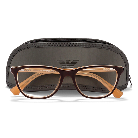 Other Third Party Brands Brown Transparent Full Rim Geometric left side Other Third Party Brands Brown Transparent Full Rim Geometric left side