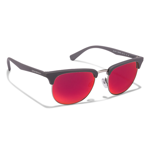 BRANDED Light Gray Full Rim Clubmaster left side