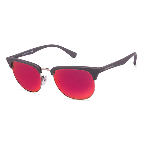 BRANDED Light Gray Full Rim Clubmaster left side