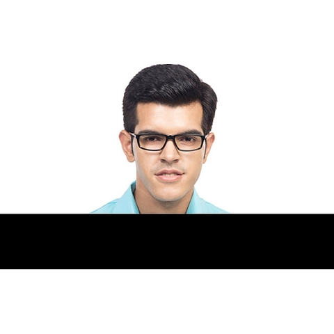 BRANDED Black Full Rim Rectangle right side