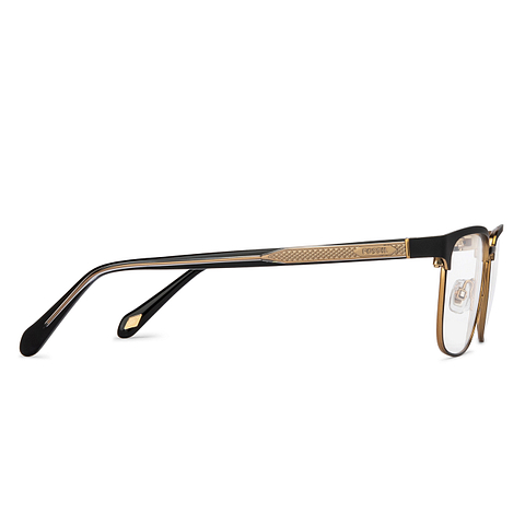 Fossil Black Full Rim Rectangle left side