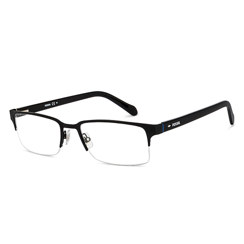 Buy Black Half Rim Rectangle Fossil Vintage FOS6024-10G Eyeglasses - Main Image