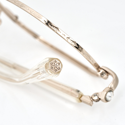 FROZEN l OWNDAYS Matgold Full Rim Polygon left side